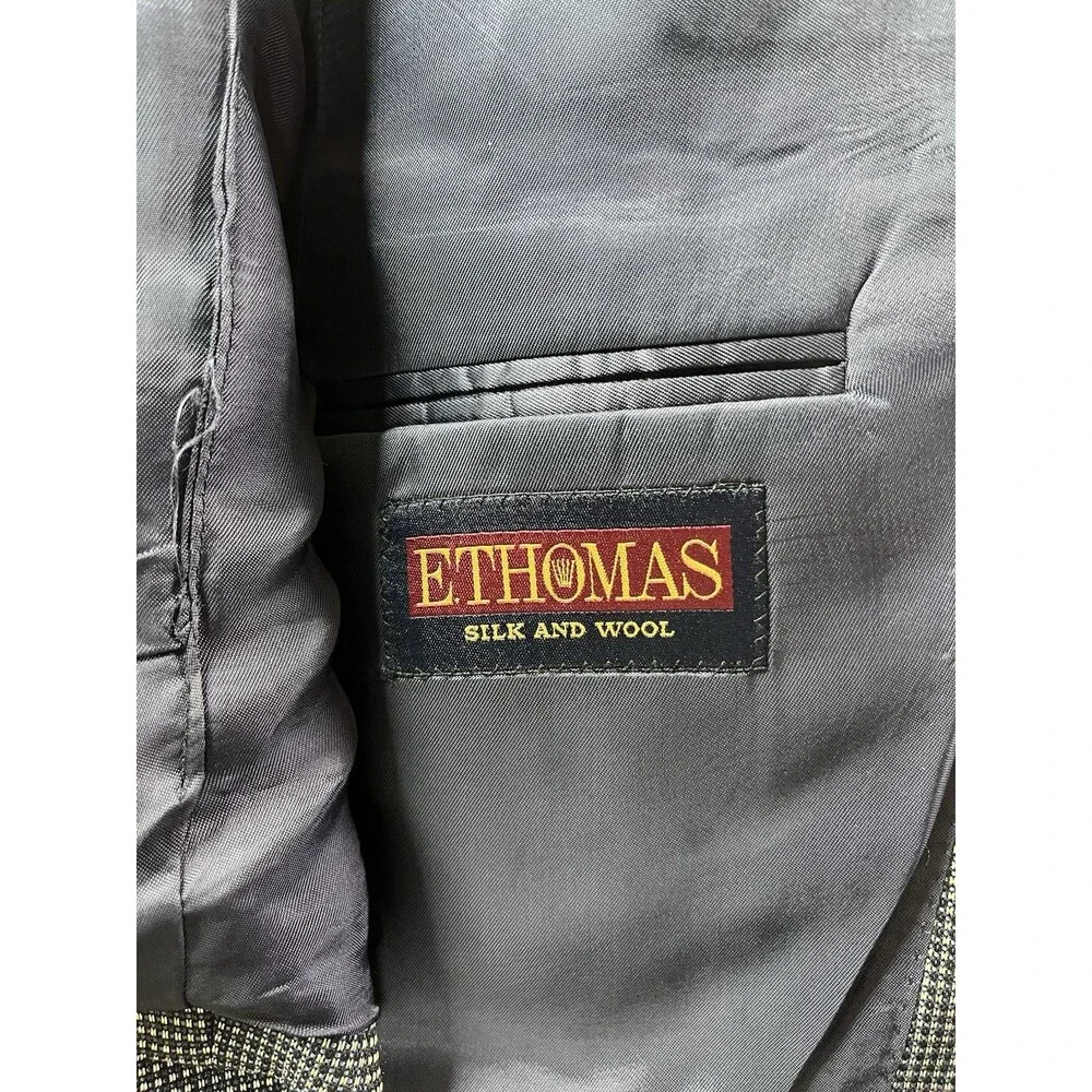 E. Thomas Adolfo Silk Wool Super Merinos 110 Sport Jacket Blazer Men 38S Italy